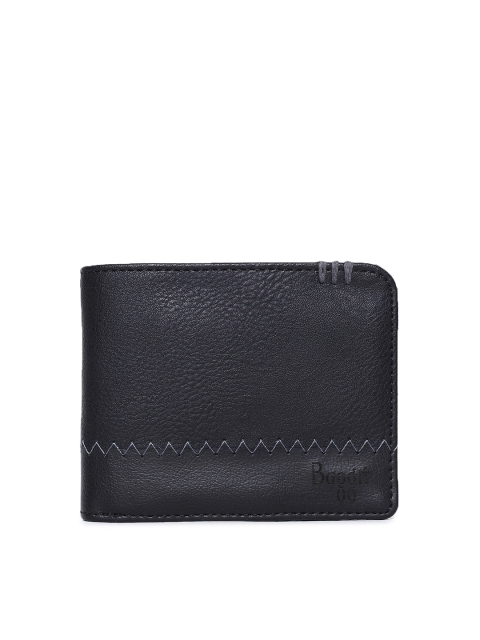 

Baggit Men Black Solid Two Fold Wallet