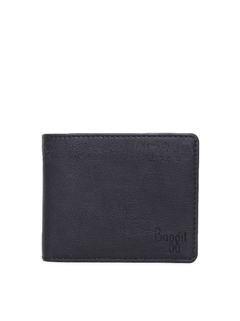 

Baggit Men Black Solid Two Fold Wallet