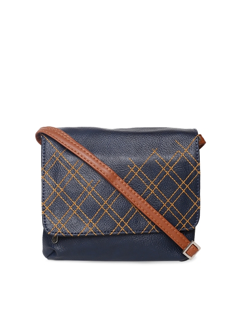 

Baggit Navy Thread-Wok Sling Bag, Navy blue