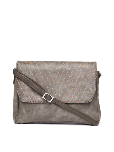 

Baggit Olive Green Solid Sling Bag