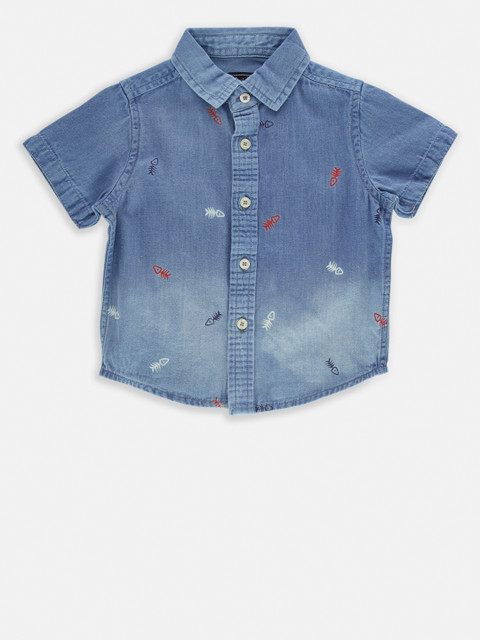 

Chirpie Pie by Pantaloons Boys Blue Regular Fit Printed Casual Shirt
