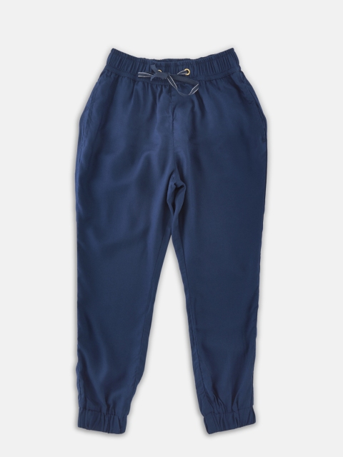 

CHALK by Pantaloons Girls Blue Regular Fit Solid Joggers
