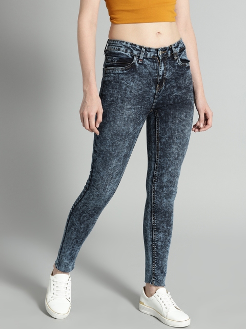 

Roadster Women Navy Blue Regular Fit Mid-Rise Clean Look Stretchable Jeans