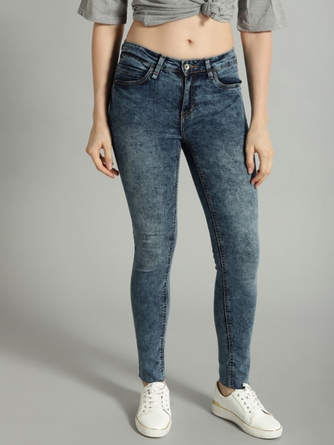 

Roadster Women Blue Regular Fit Mid-Rise Clean Look Stretchable Jeans