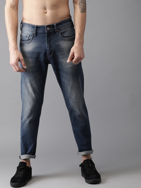 

Moda Rapido Men Blue Slim Fit Mid-Rise Cropped Clean Look Stretchable Jeans