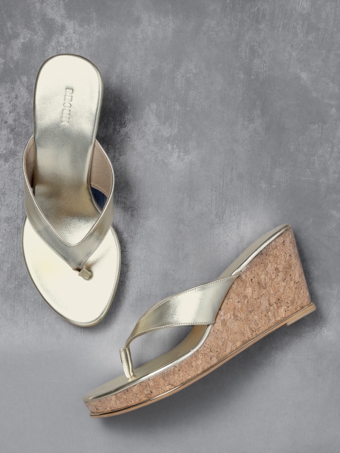 

Anouk Women Gold-Toned Solid Wedges