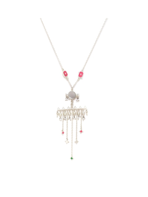 

Studio Voylla Silver-Toned Brass Enamelled Chain