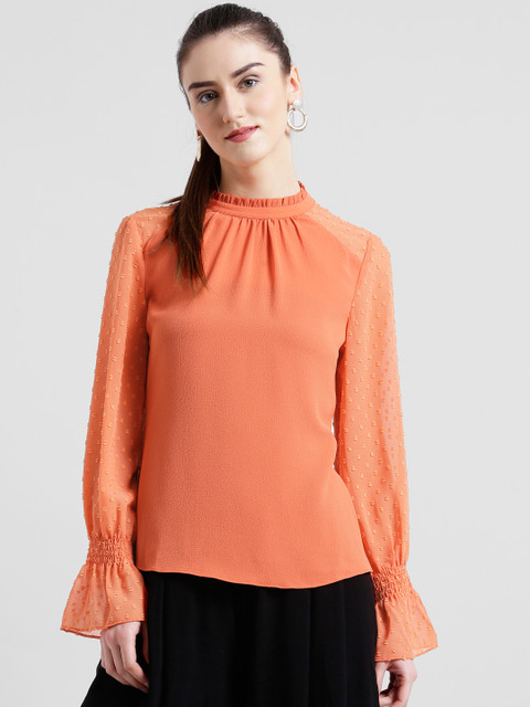 

Zink London Women Orange Solid Top