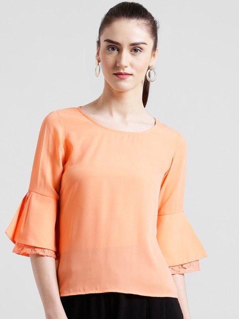

Zink London Women Orange Solid Top