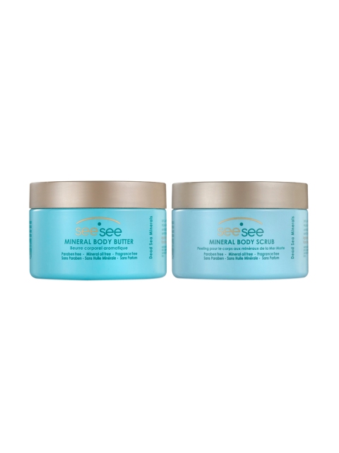 

SeeSee Unisex Body Scrub & Body Butter Combo, Blue