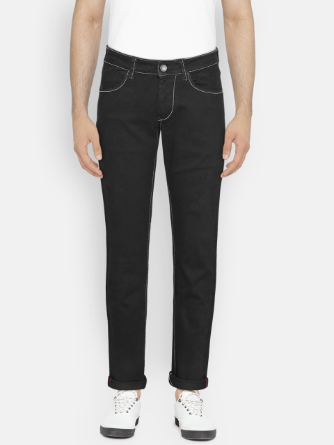 

American Bull Men Black Slim Fit Low-Rise Clean Look Stretchable Jeans