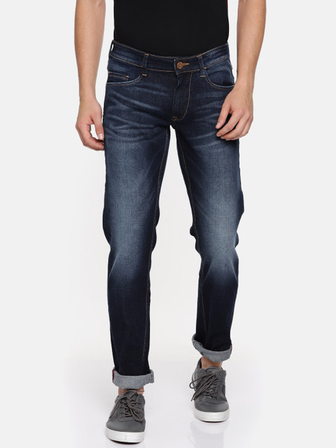 

American Bull Men Blue Slim Fit Low-Rise Clean Look Stretchable Jeans