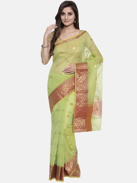 

Pavechas Green Cotton Blend Woven Design Kota Saree