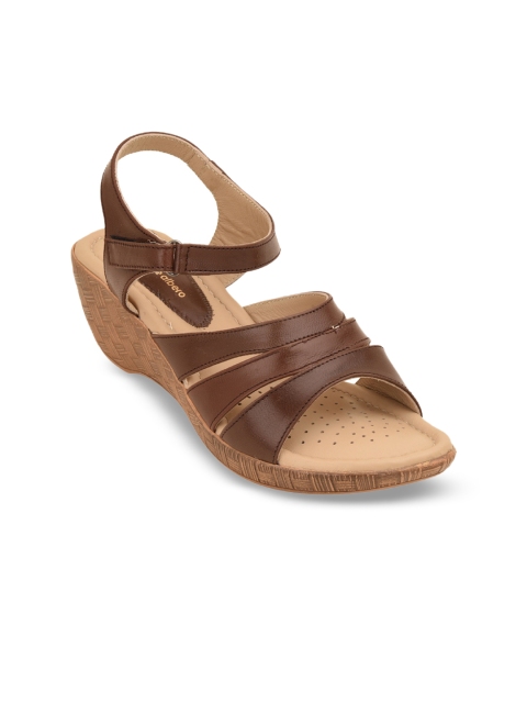 

pelle albero Women Brown Solid Leather Wedges
