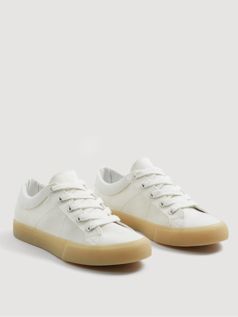 

MANGO Women Off-White Sneakers