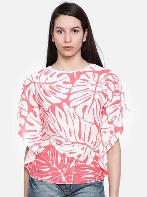 

Lee Cooper Women Pink Printed Kaftan Top