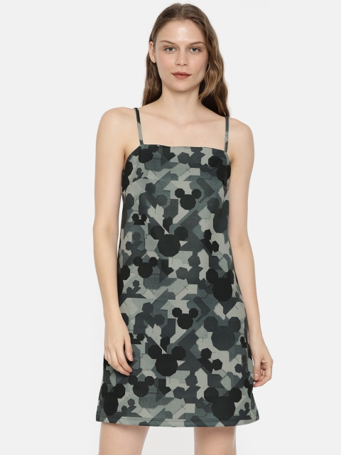 

Vero Moda Women Grey Printed Sheath Dress