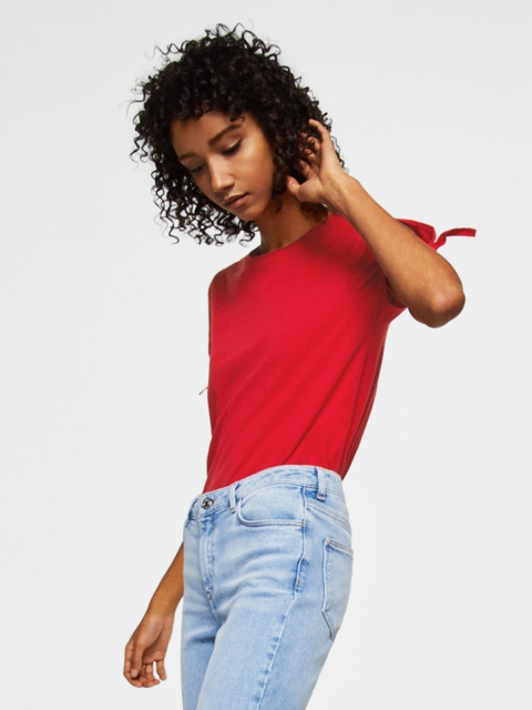 

MANGO Women Red Solid Top