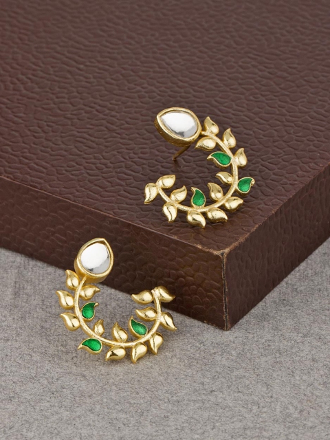 

Voylla Gold-Toned Paisley Shaped Studs