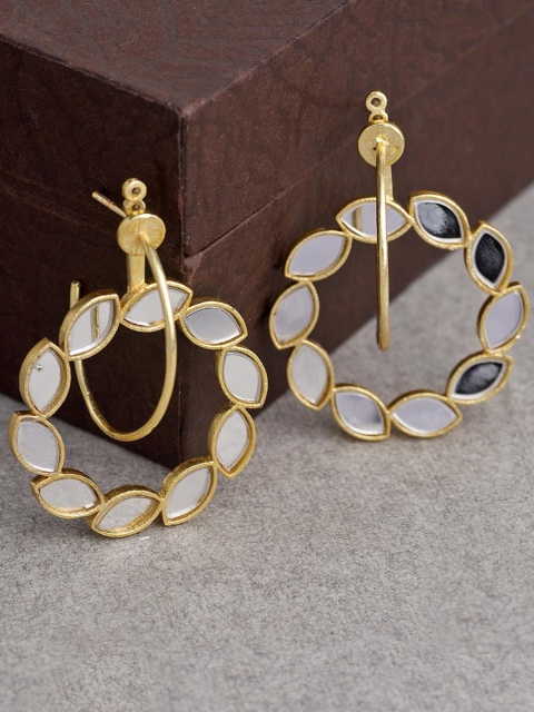 

Voylla Gold-Toned Contemporary Hoop Earrings