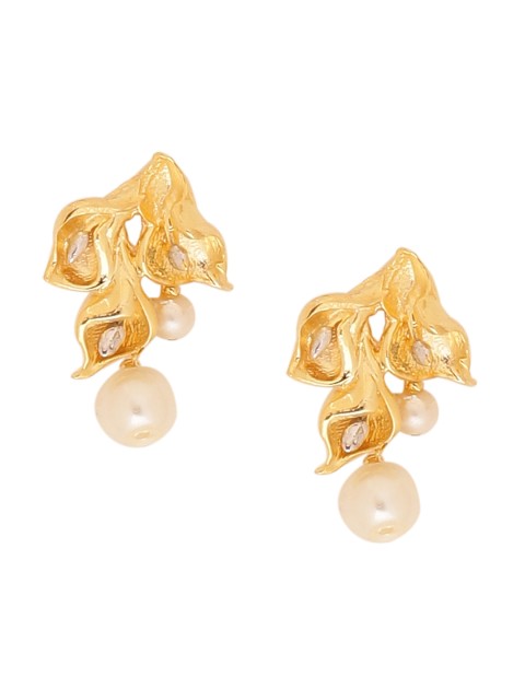 

Voylla Gold-Toned Handcrafted Floral Studs