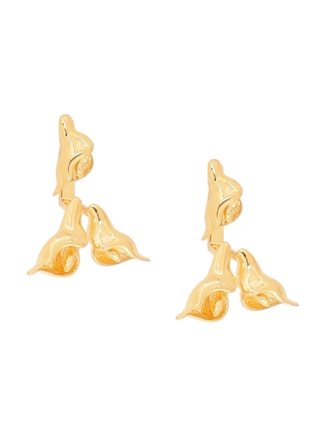 

Voylla Gold-Toned Floral Gold-Plated Handcrafted Studs