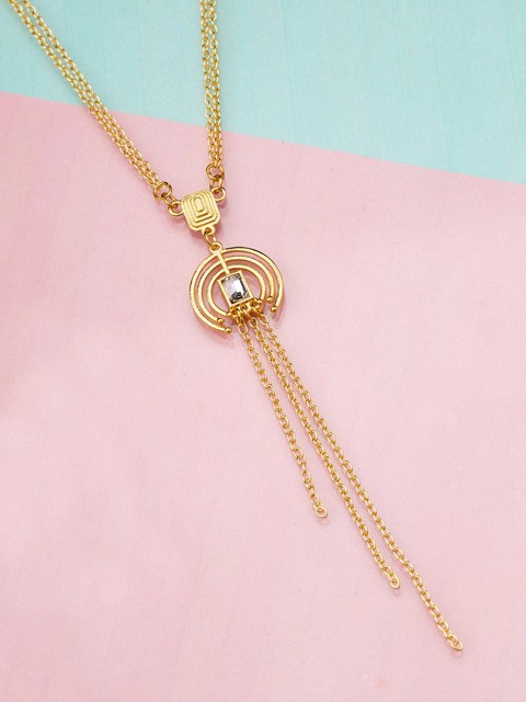 

Voylla Gold-Toned Brass Tasselled Necklace