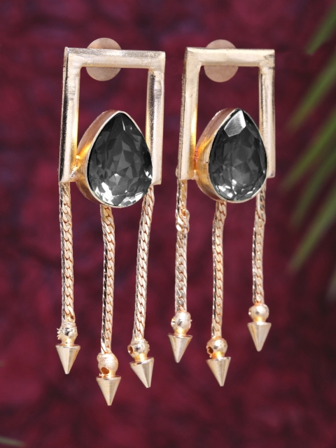 

DIVA WALK Gold-Toned Contemporary Drop Earrings