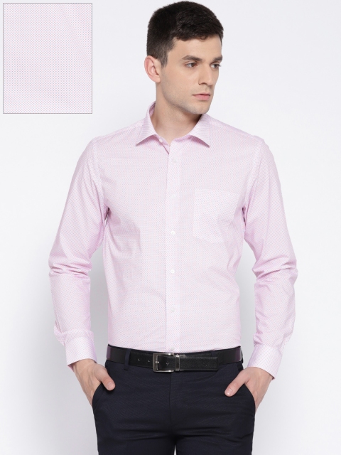 

Blackberrys Men White & Pink Slim Fit Printed Formal Shirt