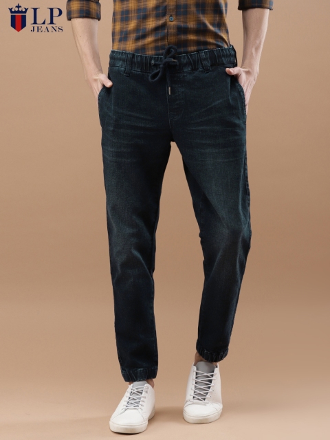 

Louis Philippe Jeans Men Blue Slim Fit Low-Rise Clean Look Stretchable Jogger Jeans