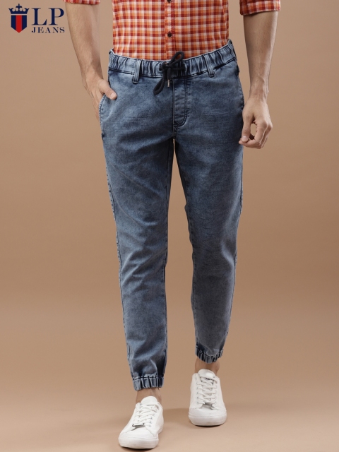 

Louis Philippe Jeans Men Blue Jogger Fit Low-Rise Clean Look Stretchable Jeans