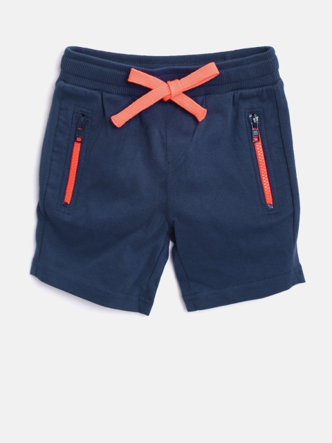 

United Colors of Benetton Boys Navy Blue Solid Regular Fit Shorts