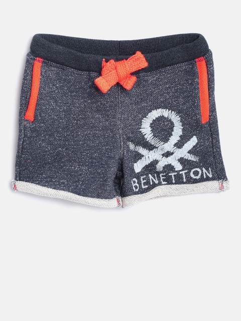 

United Colors of Benetton Boys Navy Blue Printed Regular Fit Shorts