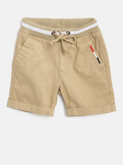

United Colors of Benetton Boys Beige Solid Regular Fit Shorts
