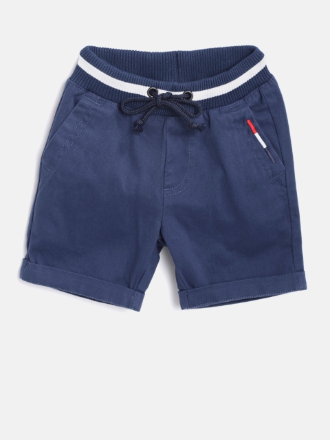 

United Colors of Benetton Boys Navy Blue Solid Regular Fit Shorts