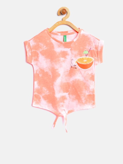

United Colors of Benetton Girls Orange Dyed Top