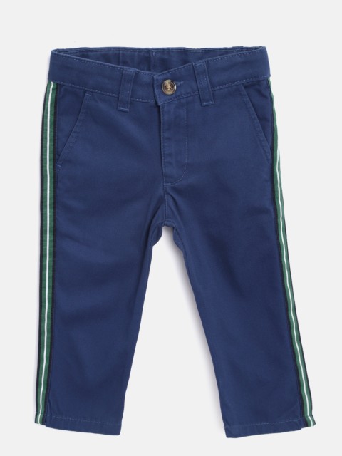 

United Colors of Benetton Boys Blue Regular Fit Solid Regular Trousers