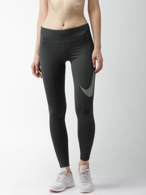 

Nike Women Charcoal Grey AS W NK ESSNTL Printed Tights