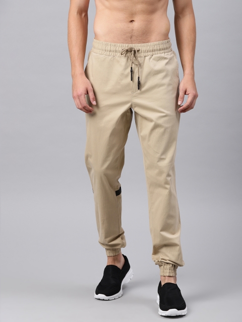 

HRX by Hrithik Roshan Men Beige Regular Fit Solid Joggers