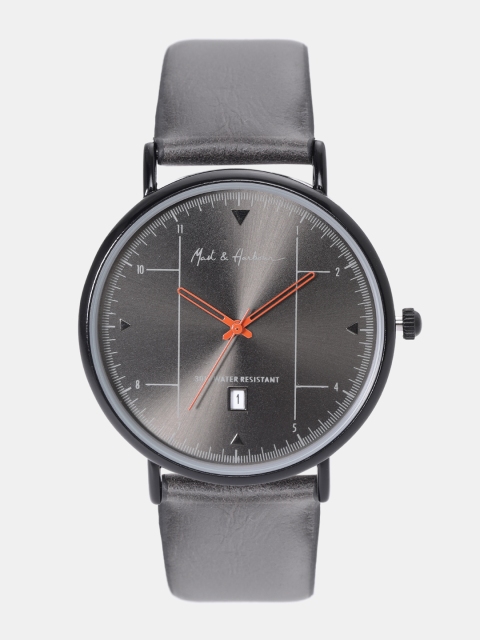 

Mast & Harbour Men Gunmetal-Toned Analogue Watch MFB-PN-LW5943A, Metallic