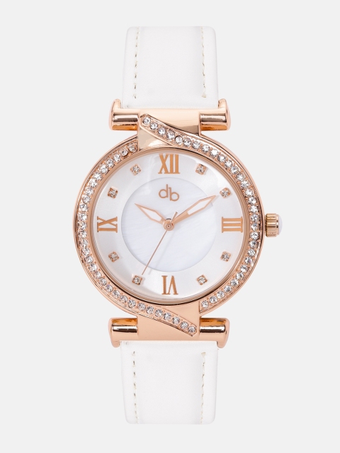 

DressBerry Women White Embellished Analogue Watch MFB-PN-WTH-D9501