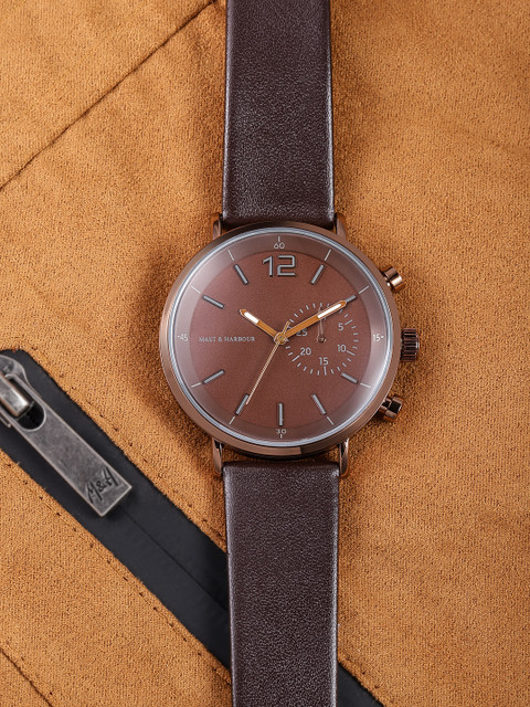 

Mast & Harbour Unisex Brown Analogue Watch MFB-PN-WTH-M9710