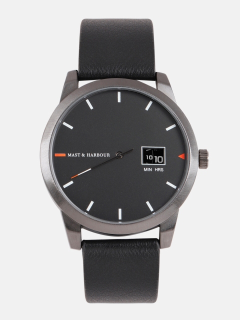 

Mast & Harbour Unisex Black Analogue Watch MFB-PN-SNT-E30