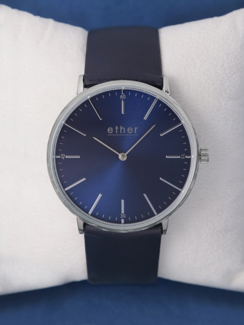 

ether Unisex Navy Blue & Assorted Analogue Watch