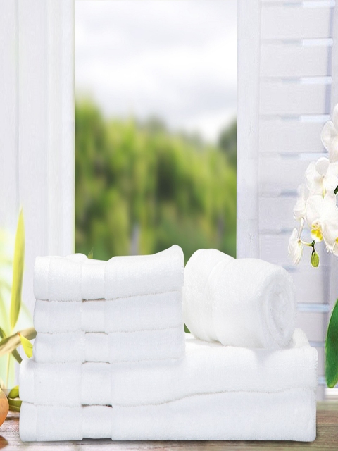 

BIANCA White Solid Set Of 6 500 GSM Cotton Towels