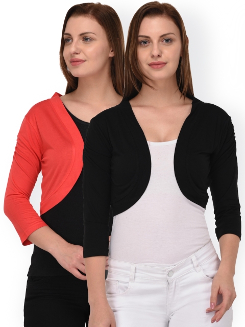 

Espresso Women Pack Of 2 Shrugs, Black