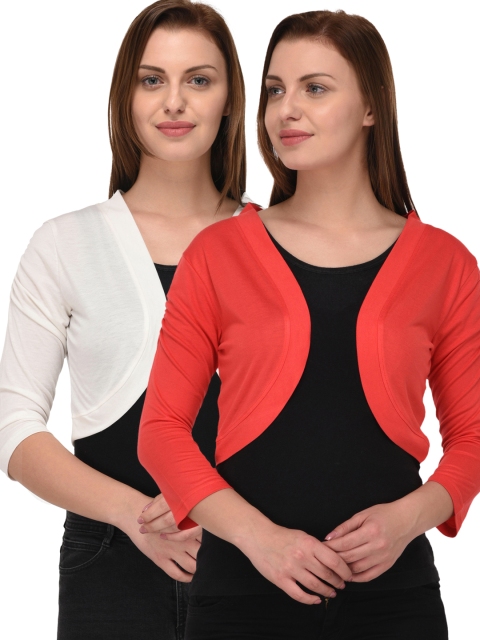 

Espresso Women Pack Of 2 Shrugs, Off white