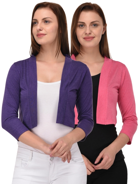 

Espresso Women Pack Of 2 Shrugs, Purple