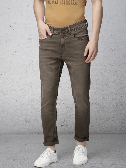 

Ecko Unltd Men Olive Green Slim Tapered Fit Mid-Rise Clean Look Stretchable Jeans