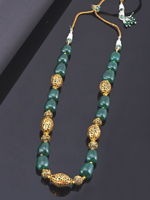 

Tistabene Green & Gold-Toned Metal Gold-Plated Antique Necklace